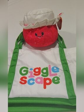 Gigglescape Strawberry Jam Plush Toy with Bag New